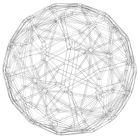 Wireframe Shape Geometric Faceted Sphere - Thumbnail 3