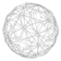 Wireframe Shape Geometric Faceted Sphere - Thumbnail 4