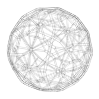 Wireframe Shape Geometric Faceted Sphere - Thumbnail 5