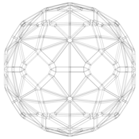 Wireframe Shape Geometric Faceted Sphere - Thumbnail 6
