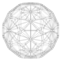 Wireframe Shape Geometric Faceted Sphere - Thumbnail 7