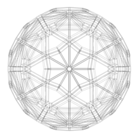 Wireframe Shape Geometric Faceted Sphere - Thumbnail 8