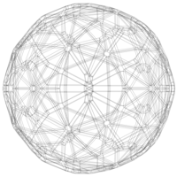 Wireframe Shape Geometric Faceted Sphere - Thumbnail 9