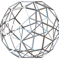 Wireframe Shape Snub Dodecahedron - Thumbnail 2