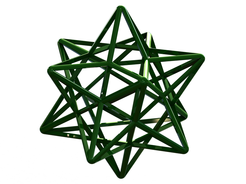 Wireframe Shape Stellated Dodecahedron