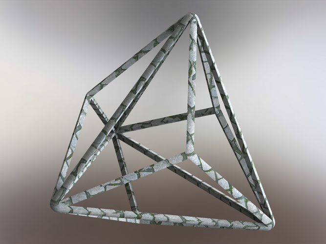 Wireframe Shape Triakis Tetrahedron 3D Print 545188