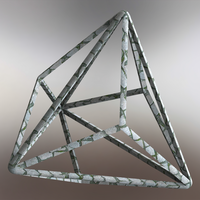 Small Wireframe Shape Triakis Tetrahedron 3D Printing 545188