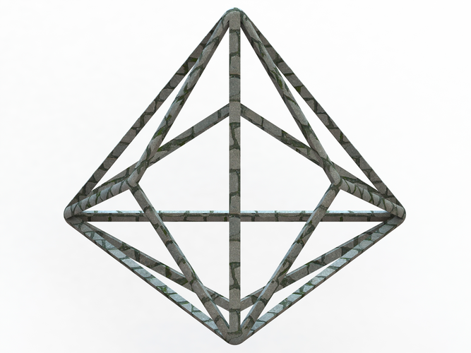 Wireframe Shape Triakis Tetrahedron 3D Print 545189