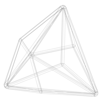 Wireframe Shape Triakis Tetrahedron - Thumbnail 4