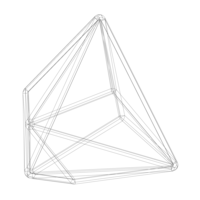 Wireframe Shape Triakis Tetrahedron - Thumbnail 5