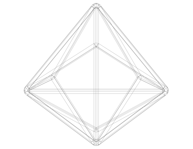 Wireframe Shape Triakis Tetrahedron 3D Print 545194