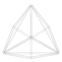 Wireframe Shape Triakis Tetrahedron - Thumbnail 8