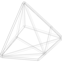 Wireframe Shape Triakis Tetrahedron - Thumbnail 9