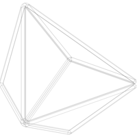 Wireframe Shape Triakis Tetrahedron - Thumbnail 10