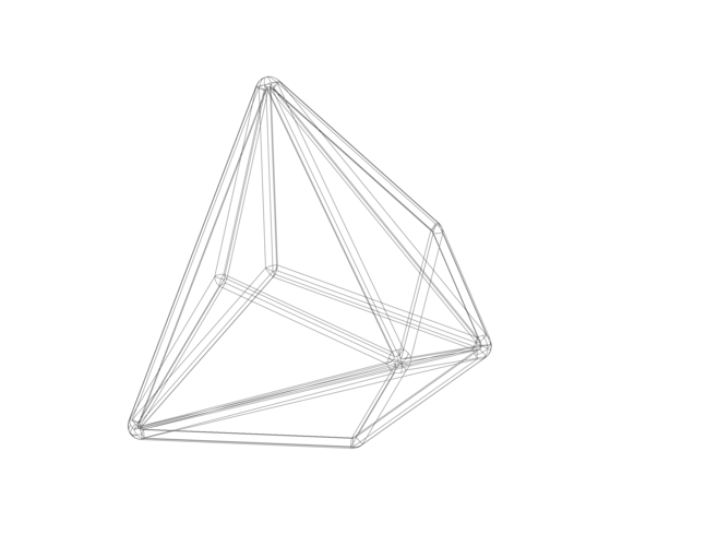 Wireframe Shape Triakis Tetrahedron 3D Print 545198