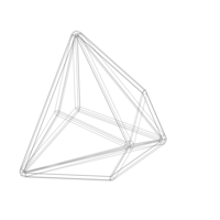 Wireframe Shape Triakis Tetrahedron - Thumbnail 11