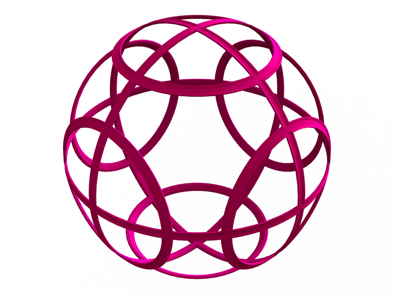 Wireframe Shape Geometric Petanque Ball