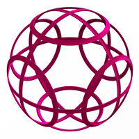 Wireframe Shape Geometric Petanque Ball - Thumbnail 1
