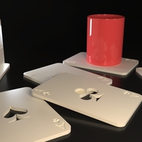 Small Card Game Coasters 3D Printing 545215