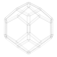 Wireframe Shape Tetradecahedron - Thumbnail 4