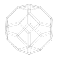 Wireframe Shape Tetradecahedron - Thumbnail 5