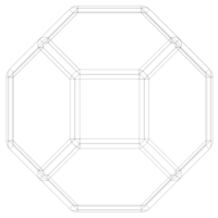 Wireframe Shape Tetradecahedron - Thumbnail 6