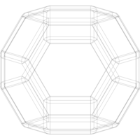 Wireframe Shape Tetradecahedron - Thumbnail 7
