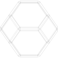 Wireframe Shape Tetradecahedron - Thumbnail 10