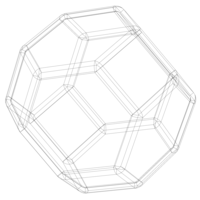 Wireframe Shape Tetradecahedron - Thumbnail 11