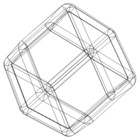 Wireframe Shape Rhombic Dodecahedron - Thumbnail 3