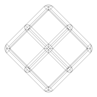Wireframe Shape Rhombic Dodecahedron - Thumbnail 6