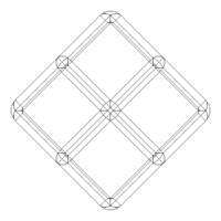 Wireframe Shape Rhombic Dodecahedron - Thumbnail 8