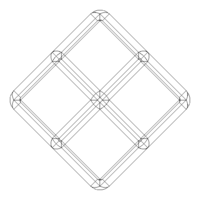 Wireframe Shape Rhombic Dodecahedron - Thumbnail 10