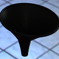 Small Plastic Oval Shaped Funnel 3D Printing 545242