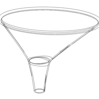 Plastic Oval Shaped Funnel - Thumbnail 3