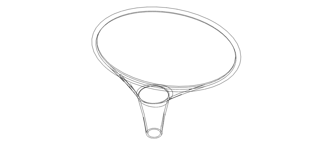 Plastic Oval Shaped Funnel 3D Print 545245