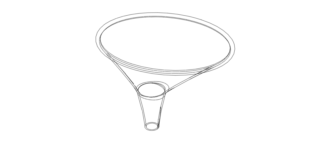 Plastic Oval Shaped Funnel 3D Print 545246