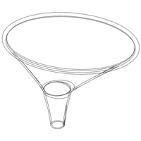 Plastic Oval Shaped Funnel - Thumbnail 5