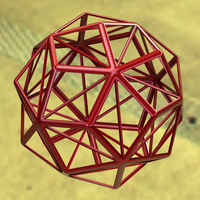 Small Wireframe Shape Small Triambic Icosahedron 3D Printing 545266