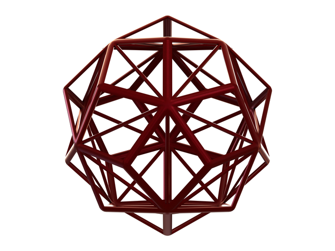 Wireframe Shape Small Triambic Icosahedron 3D Print 545267