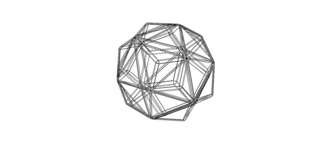 Wireframe Shape Small Triambic Icosahedron 3D Print 545270