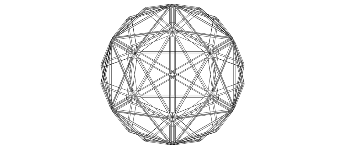 Wireframe Shape Small Triambic Icosahedron 3D Print 545271