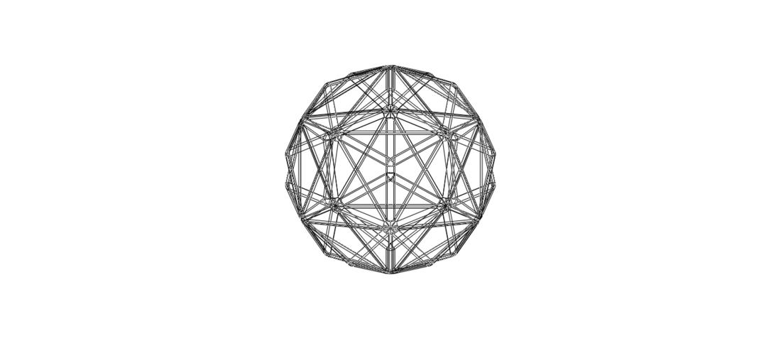 Wireframe Shape Small Triambic Icosahedron 3D Print 545272