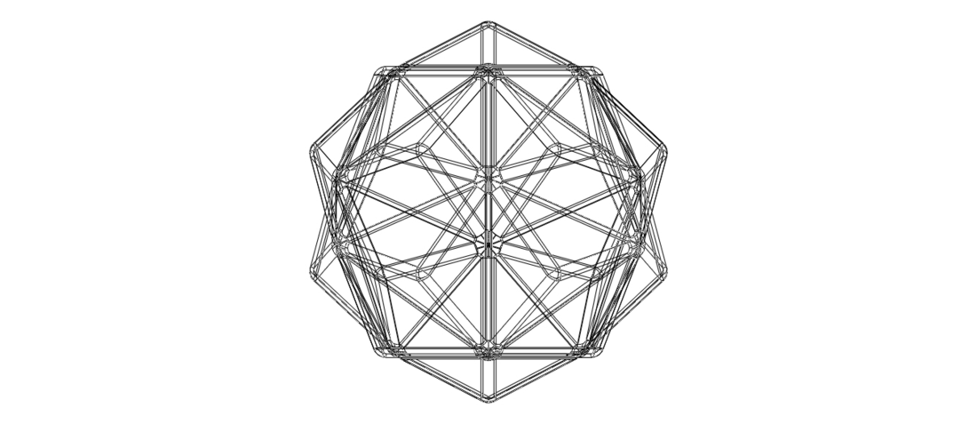 Wireframe Shape Small Triambic Icosahedron 3D Print 545273