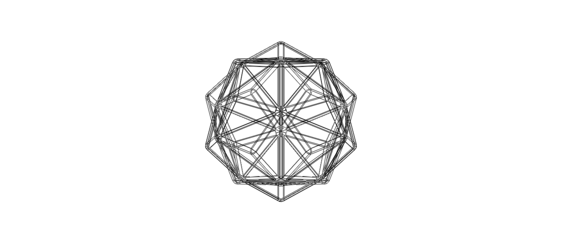 Wireframe Shape Small Triambic Icosahedron 3D Print 545274