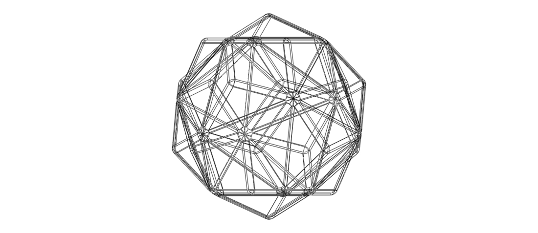 Wireframe Shape Small Triambic Icosahedron 3D Print 545276