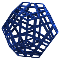 Small Wireframe Shape Geometric Megaminx Cube 3D Printing 545290