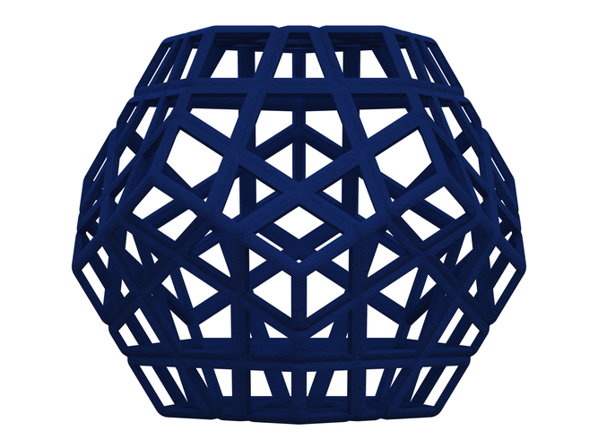 Wireframe Shape Geometric Megaminx Cube 3D Print 545291