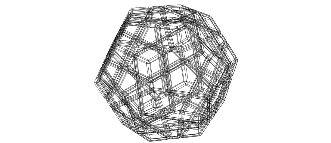 Wireframe Shape Geometric Megaminx Cube 3D Print 545292