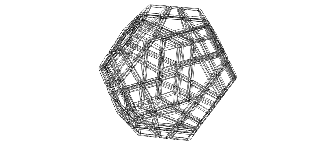 Wireframe Shape Geometric Megaminx Cube 3D Print 545293